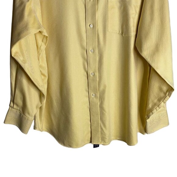Tommy Hilfiger Men's Yellow 100% Cotton Button-Down Shirt - Picture 3 of 8